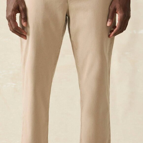 Men's Faherty Coastline Stretch Chino - Utility Khaki - Picture 1 of 6